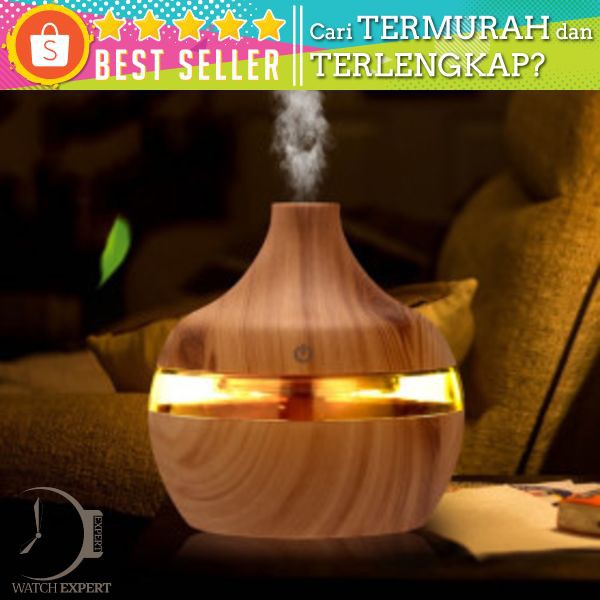 Taffware Ultrasonic Humidifier Aroma Essential Oil Diffuser 300ml - Humi KJR-J003 - Wooden