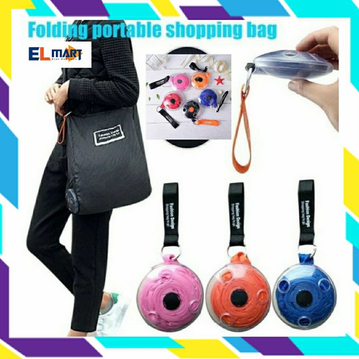 Tas Belanja Gulung SB02 Folding Shopping Bag Lipat Roll Up Bag