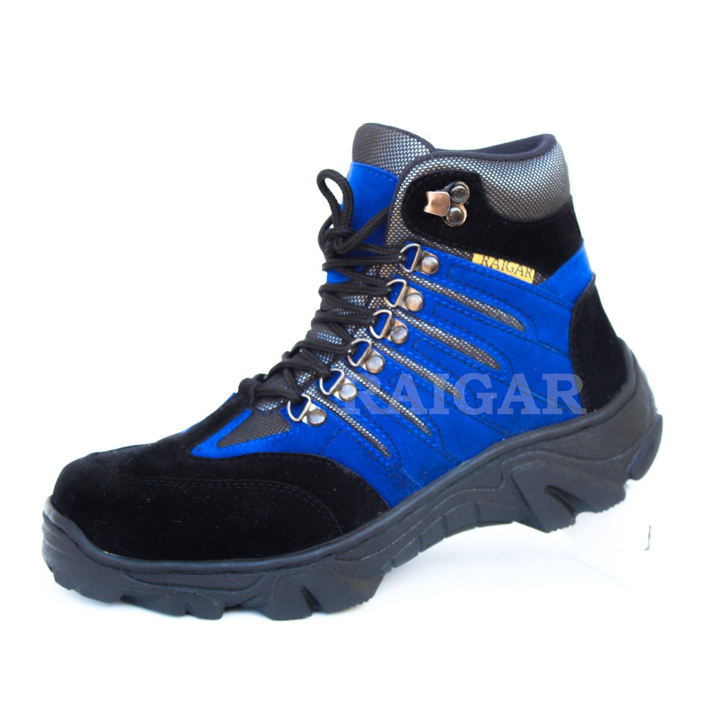 Raigar Hiler Sepatu Pria Boots Safety Ujung Besi Krem Original Sol Delta 6 inc Kuat Ringan Kerja Lapangan