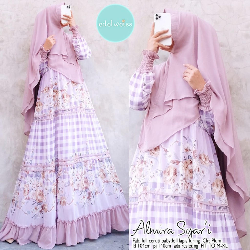Dress Muslim Gamis Almira Syar'i by Edelweiss