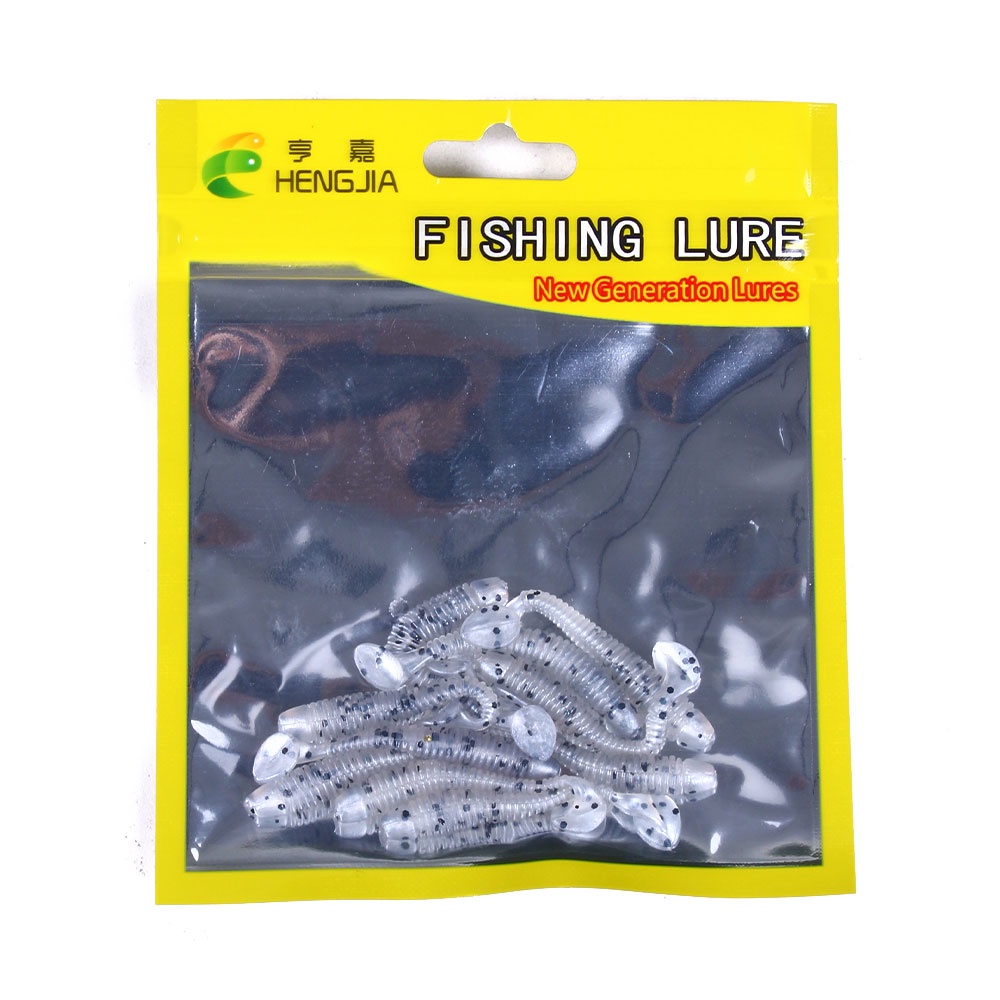 Hengjia 120pcs/set Umpan Pancing Fishing Lure Lead Jig Head Hook Grub Softworm Baits Kit Tackle