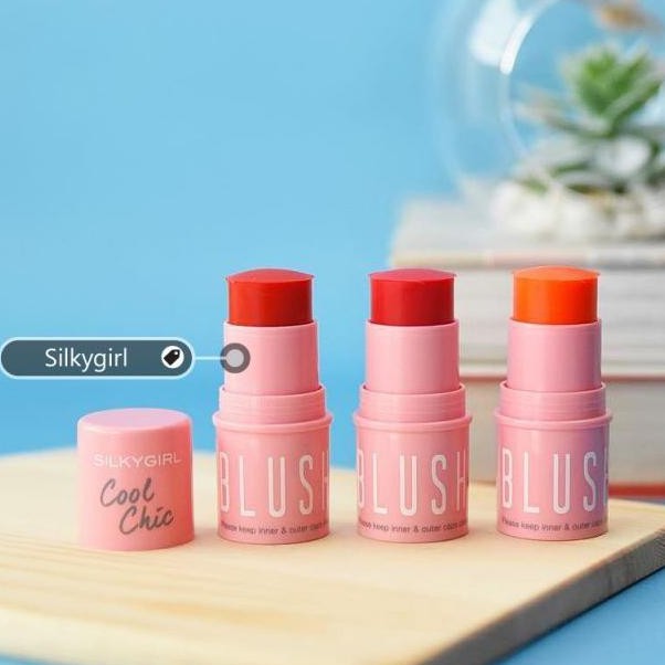 SilkyGirl Cool Chic Blush Stick 4g ( blush on stik silky girl