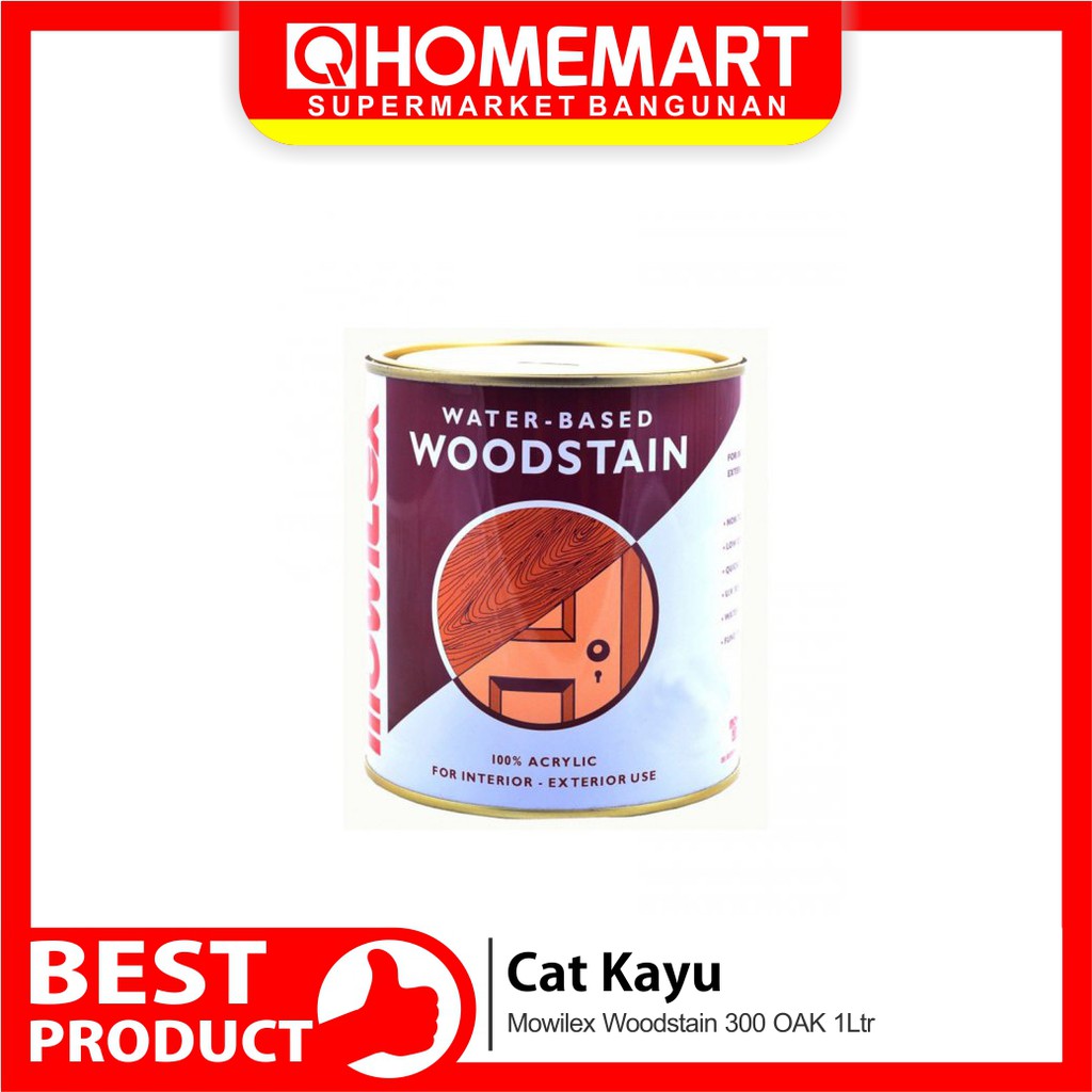  Cat  Kayu Mowilex  Woodstain 300 OAK 1Ltr Shopee Indonesia 