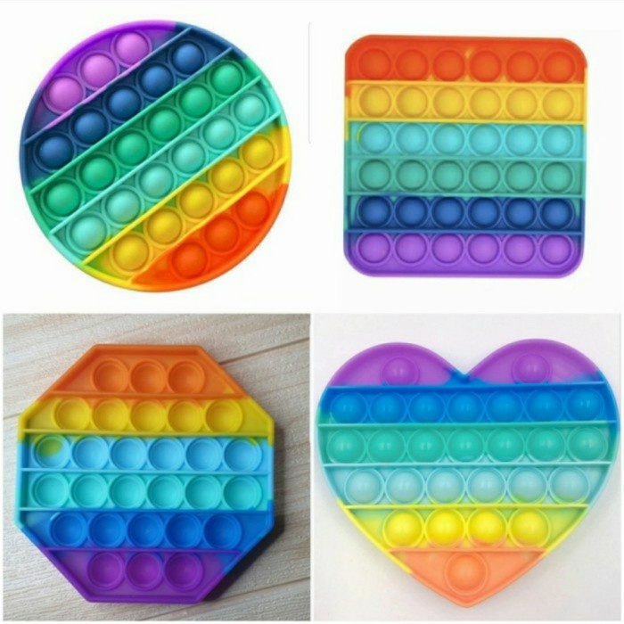 POP IT RAINBOW VIRAL PUSH POP BUBBLE FIDGET MAINAN ANAK - BC-1
