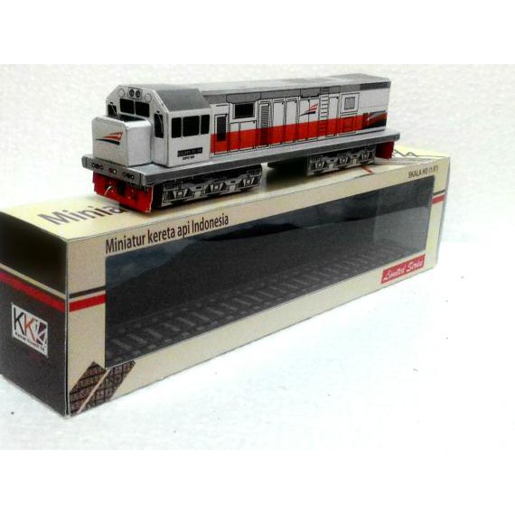 ᕗpj Lokomotif cc201 putih orens - miniatur kereta api indonesia  Kualitas Premium ᕗ.