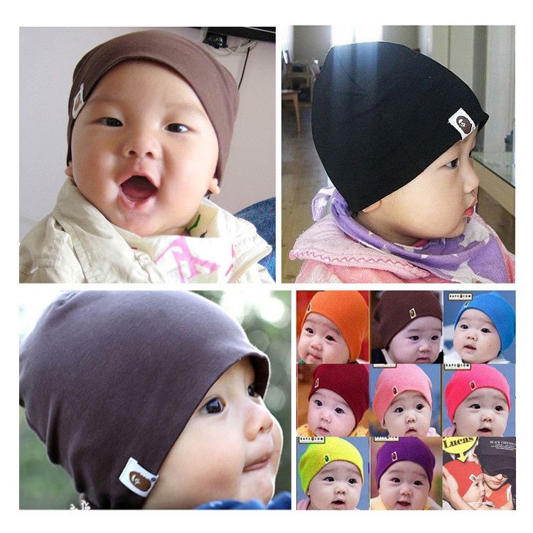 Topi Kupluk Bayi Topi Anak Unisex Lucu Simple Bahan Katun Lembut - Kupluk Rajut