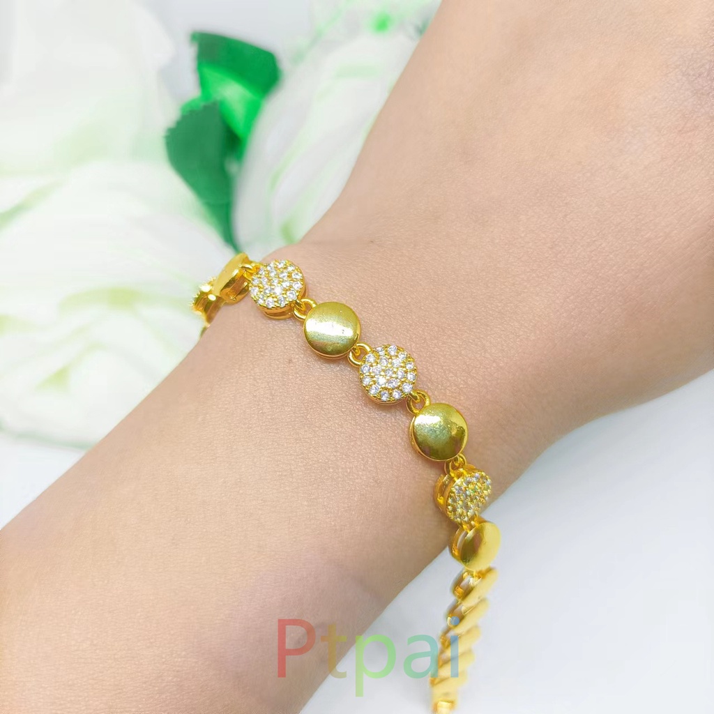 Bracelet Gelang Serut xuping fashiion perhiasan lapis Emas 24k