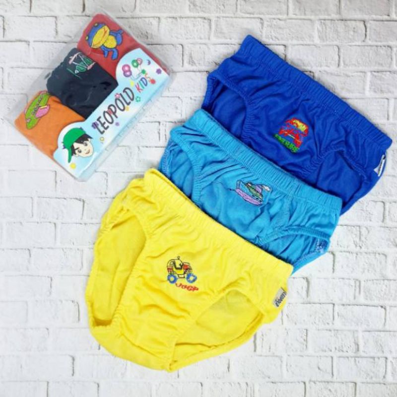 CD Anak Laki -laki LEOPOLD KIDS Warna - Isi 3 Pcs / Pack Size S,M,L,XL