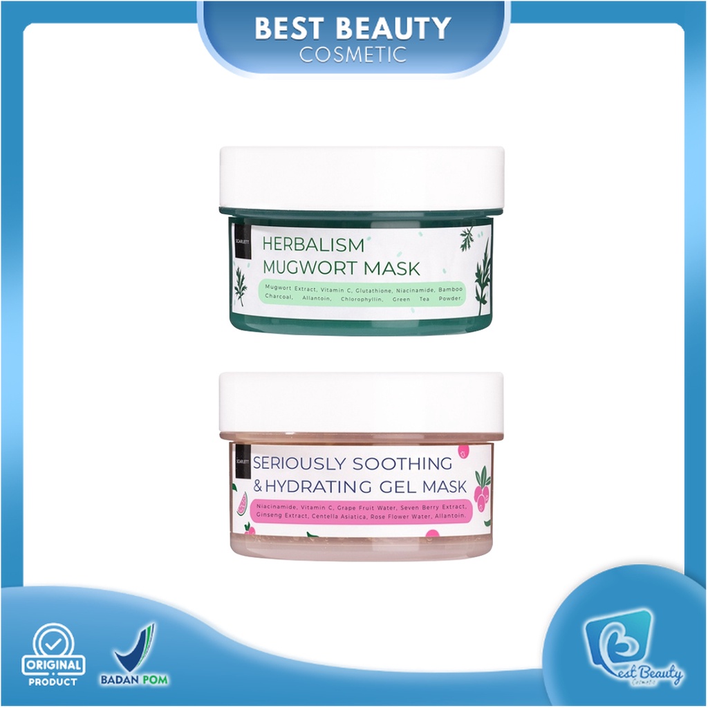 ★ BB ★ Scarlett Whitening Herbalism Mugwort Mask - Scarlett Seriously Soothing &amp; Hydrating Gel Mask