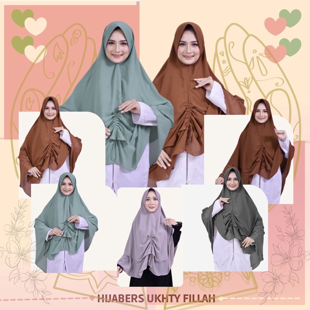 Khimar Syari 2 Layer Jumbo | Hijab Khimar Nabila Ceruty