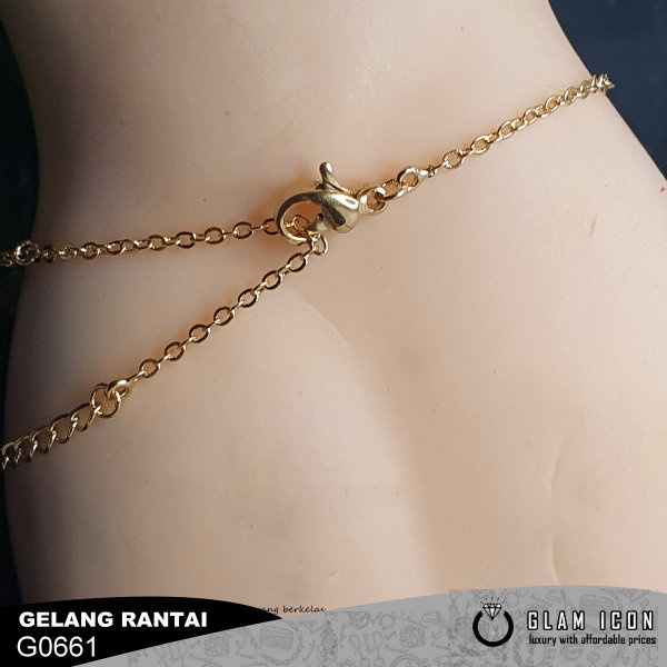 Gelang Rantai Gaya Korea Wanita Aksesoris Gelang Wanita bandul Crown G0661 GRG