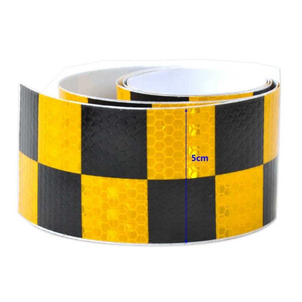 Cuci Gudang TaffPACK Car Reflective Sticker Warning Strip Tape Two Color 5x300cm