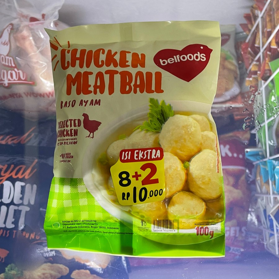 Bakso Ayam Kuah Favorite Belfoods 100gr / Bellfods Chicken Meatball