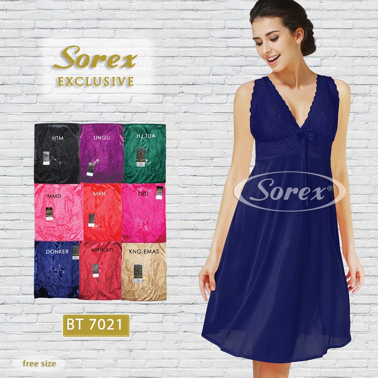 Sorex 7021 BT Baju Tidur Wanita Satin Terbaru Dijamin Murah