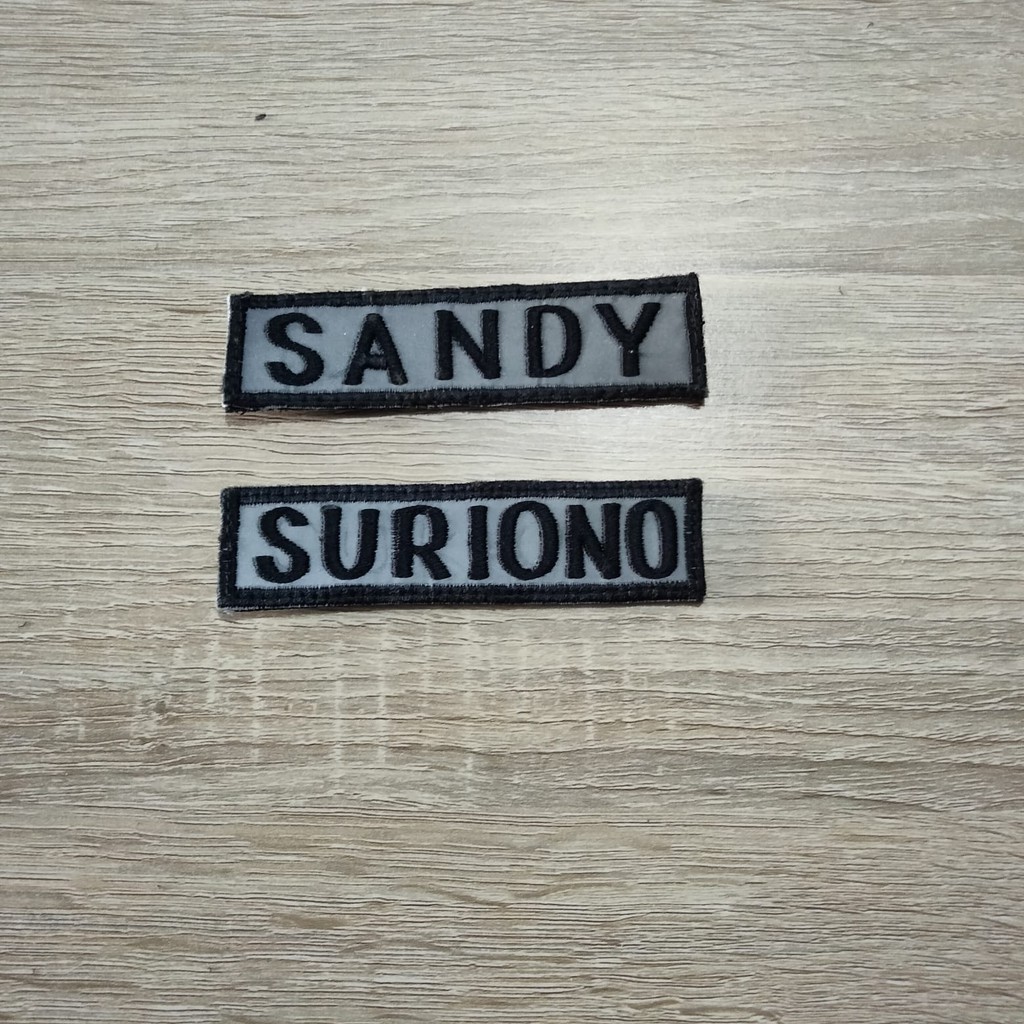 Bed Papan Nama Dada Bordir  / Name Tag Bordir | Bisa Request Nama Sendiri