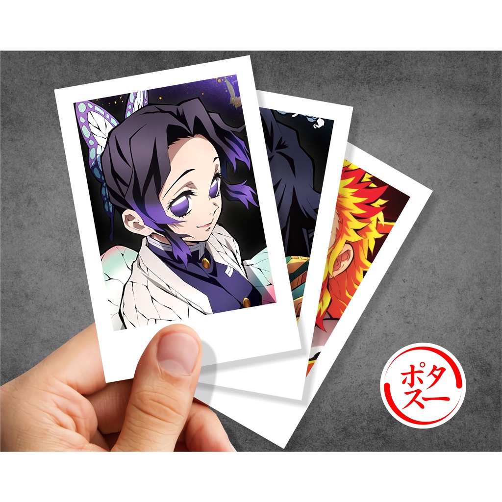 Koleksi Polaroid Anime Kimetsu no Yaiba / Demon Slayer A - Tanjirou Nezuko Zenitsu Inosuke Giyuu Shinobu Kanao Rengoku - Poster