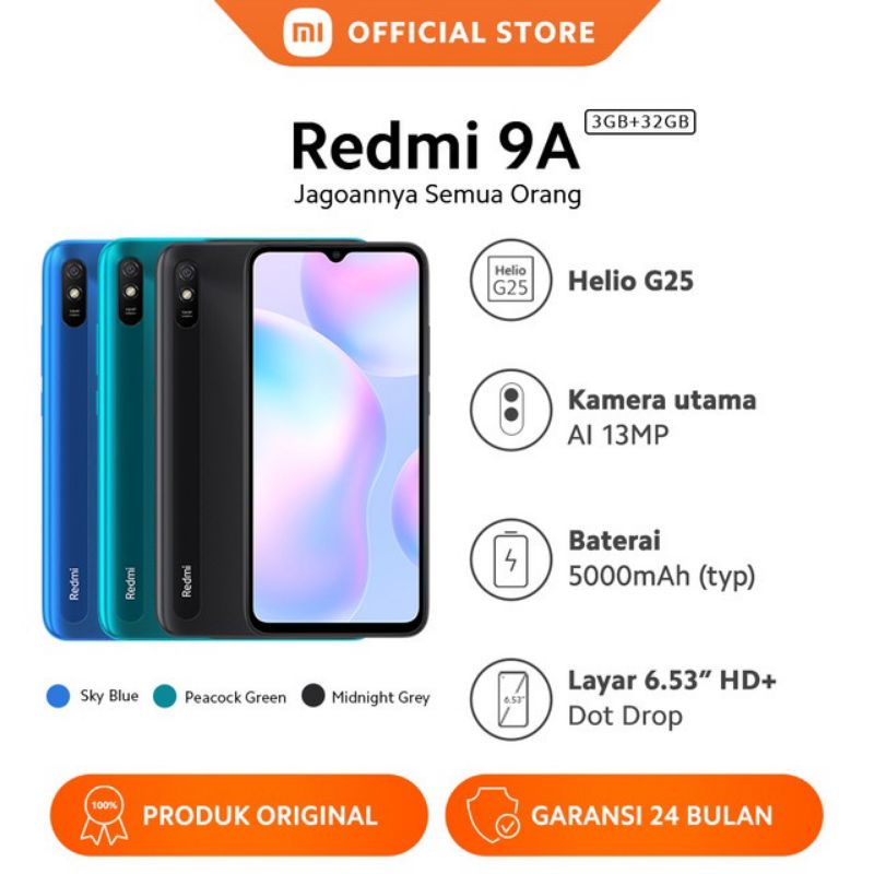 HP XIAOMI REDMI 9A 3/32GB Garansi Resmi | GANDEST99