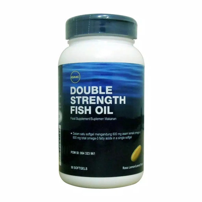 gnc double strenght fish oil (90) asli