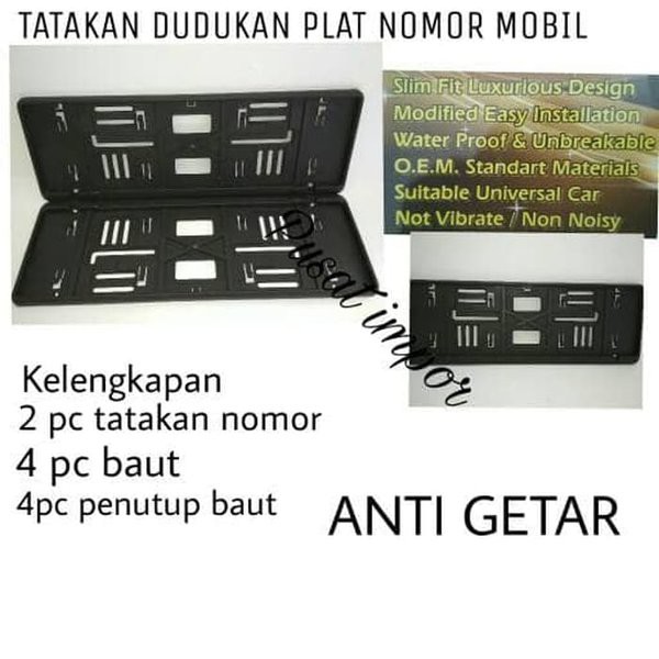 Dudukan Plat No Mobil - Tempat Plat Nomor Mobil -  Dudukan Plat Nomor