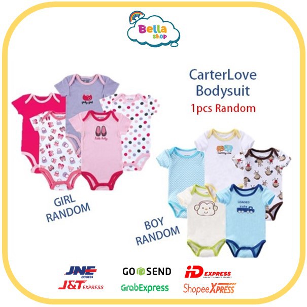 BODYSUIT PENDEK 5IN1 CarterLove Premium Jumper Bayi 1PACK isi 5PCS - BELLA SHOP