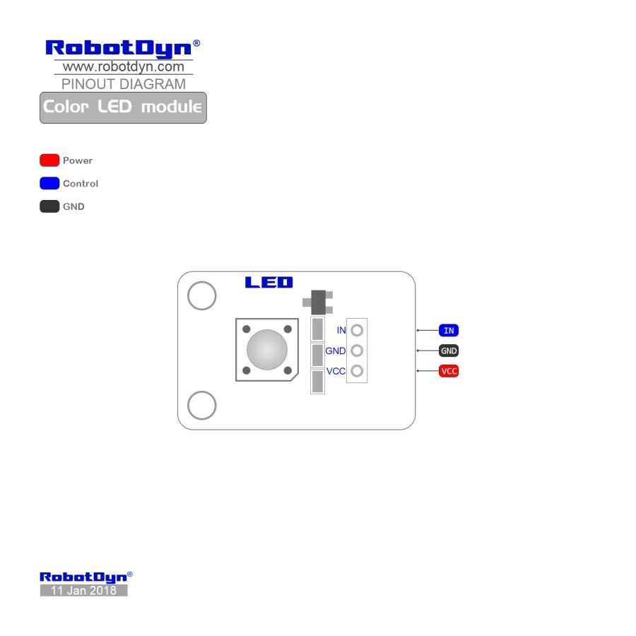 Robotdyn Color Led Module 5mm 3pin