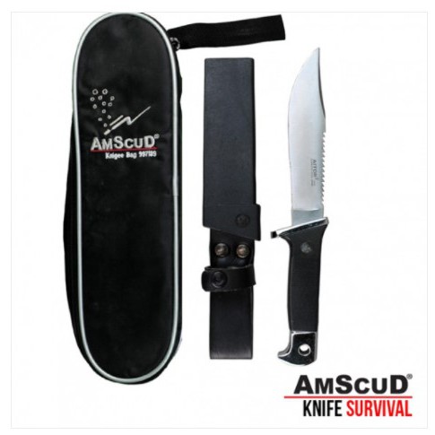 Pisau Selam Amscud Survival Knife Aitor Inox Sangkur Scuba Diving Stainless Steel Spain
