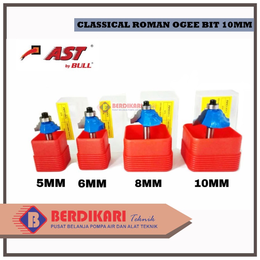 Mata Profil Classical Roman Ogee Bit  AST router kayu 5 8 10 mm