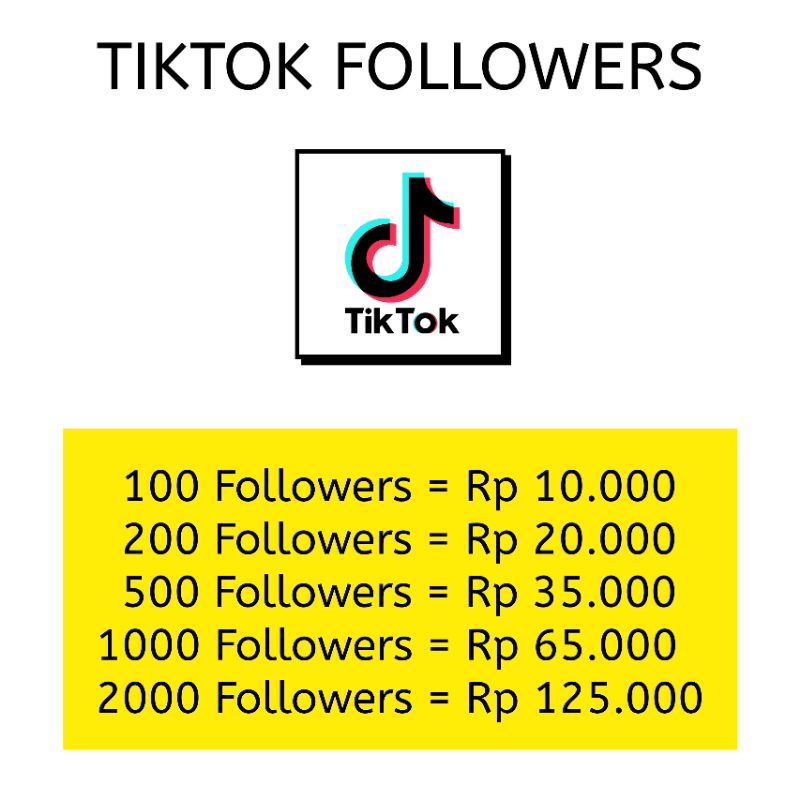 TikTok Followers Aktif Bergaransi / Followers TikTok Berkualitas