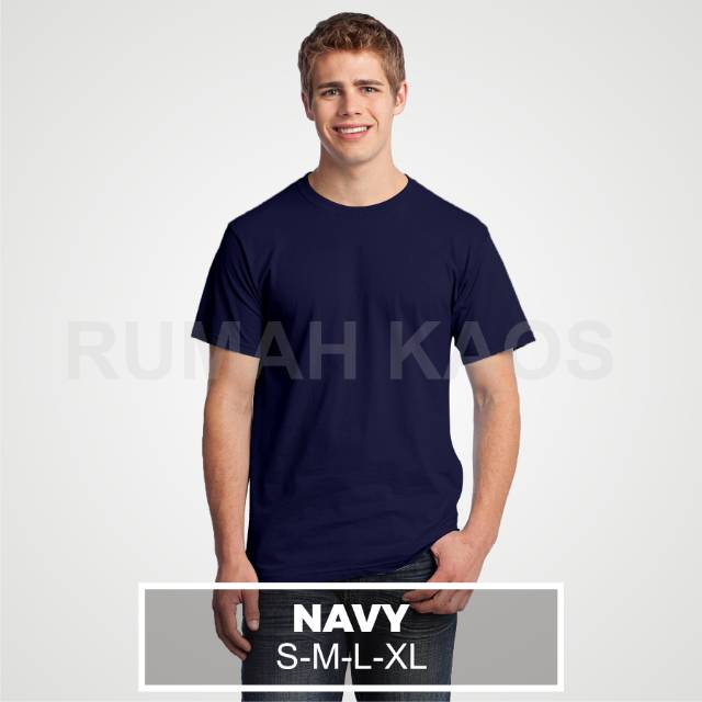 KAOS POLOS COMBED 30S (NAVY)