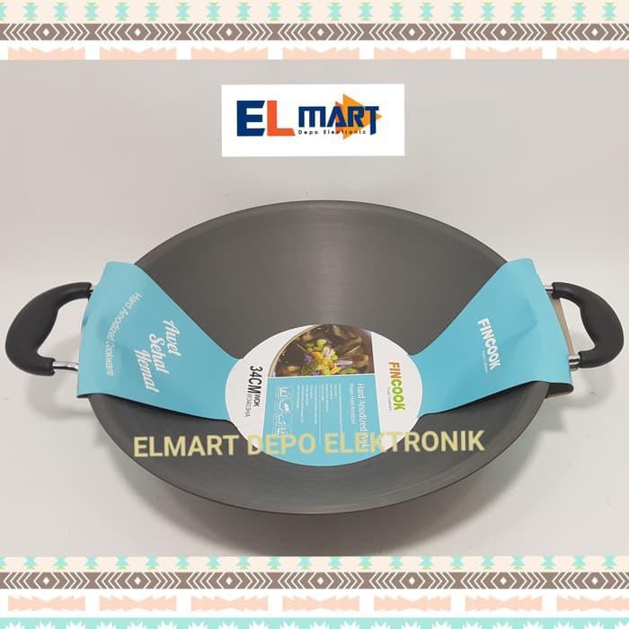 Promo FINCOOK wajan hard anodized wok 34cm W3403HA - W 3403 HA penggorengan Diskon