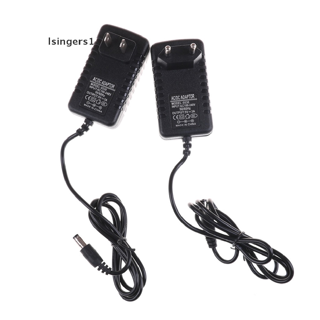 (lsingers1) Adapter Power Supply Charger DC 5V 3A AC Untuk Lampu Strip LED