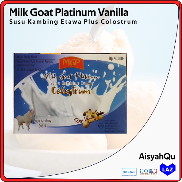 

[ 1 Box @ 10 Sachet ] Milk Goat Platinum Colostrum Susu Kambing Etawa Rasa Vanilla