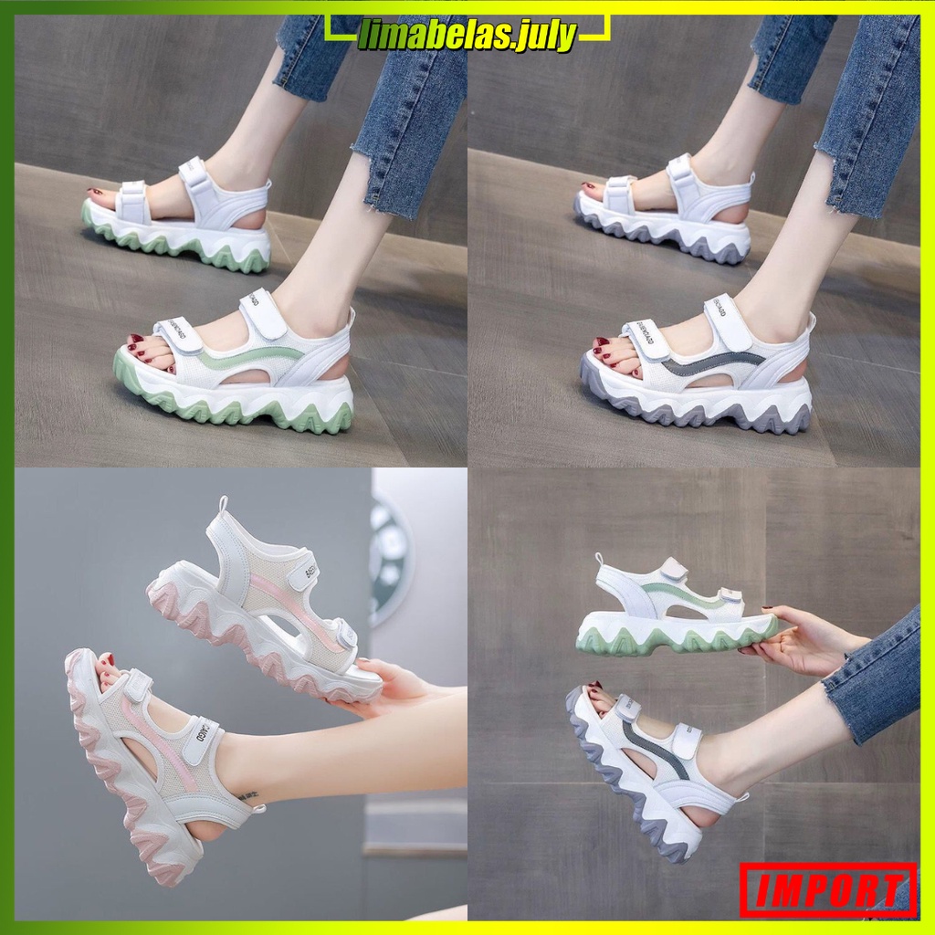 LKB 014 LKB OFFICIAL STORE ORIGINAL WEDGES SANDAL TALI WANITA KOREA IMPORT PREMIUM QUALITY