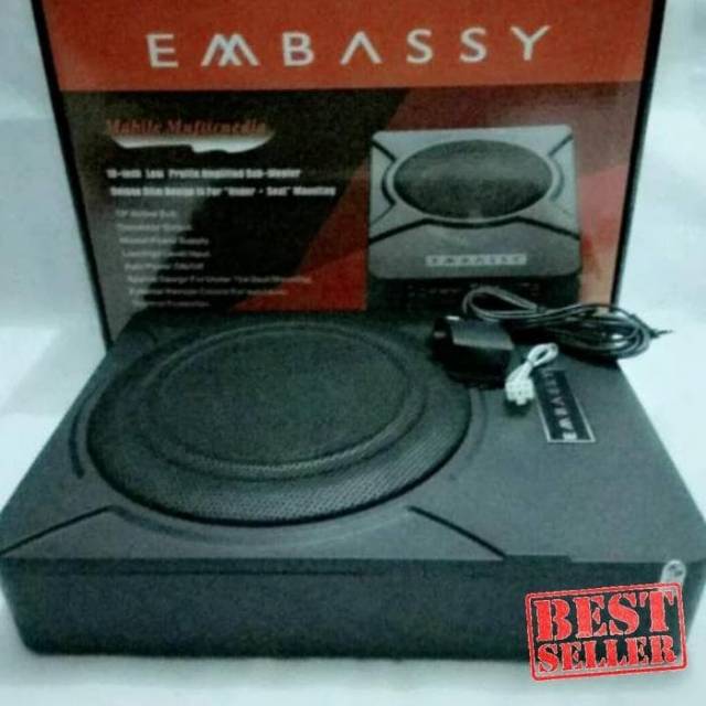SUBWOOFER AKTIF EMBASSY 10 inch - EM-1118 SUBWOOFER KOLONG
