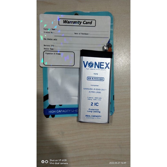 Baterai Double Power Samsung J5 PRO/J5 2017 Batre HP Vonex Original