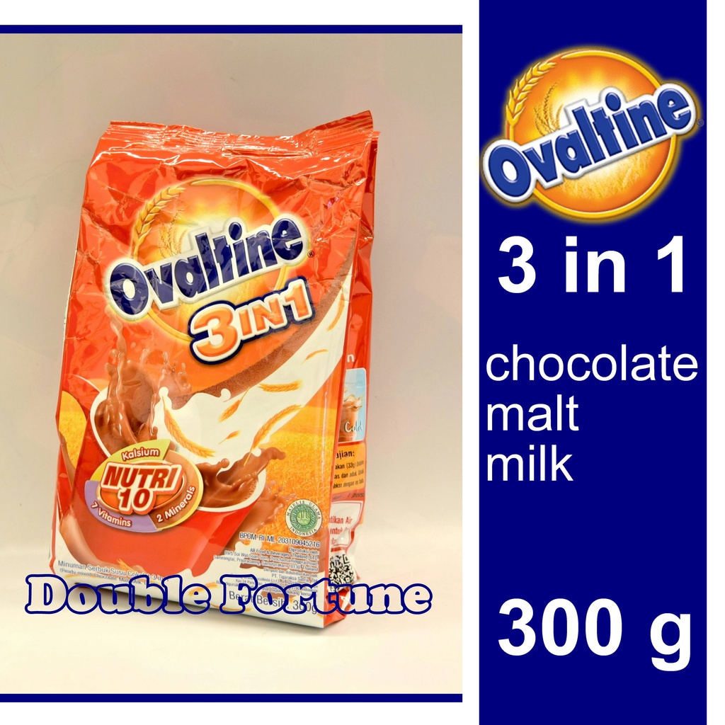 

OVALTINE 3IN1 CHOCOLATE MALT MILK 300g SUSU COKELAT