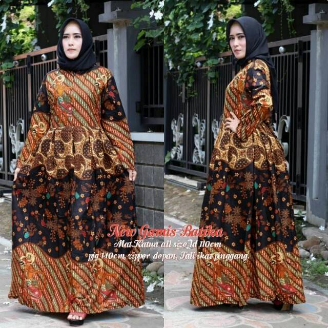 NEW GAMIS BATIKA MOTIF BATIK / GAMIS BATIK MODERN