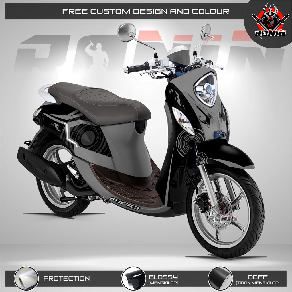 Sticker Decal Full Body Fino Motif Techno Black