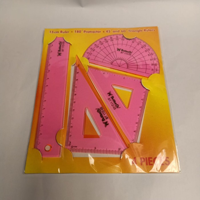 

Gilaa!!! Penggaris Butterfly Mathematical Set Bt-172-05 + Busur Warna Pink Bergaransi