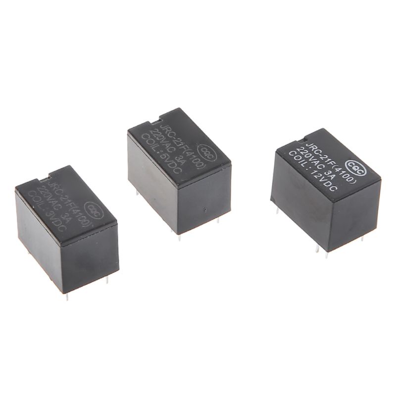 Gro 10pcs JRC-21F 4100untuk DC Mini Power Relay 6-pin PCB Mount Circuit Board Relays