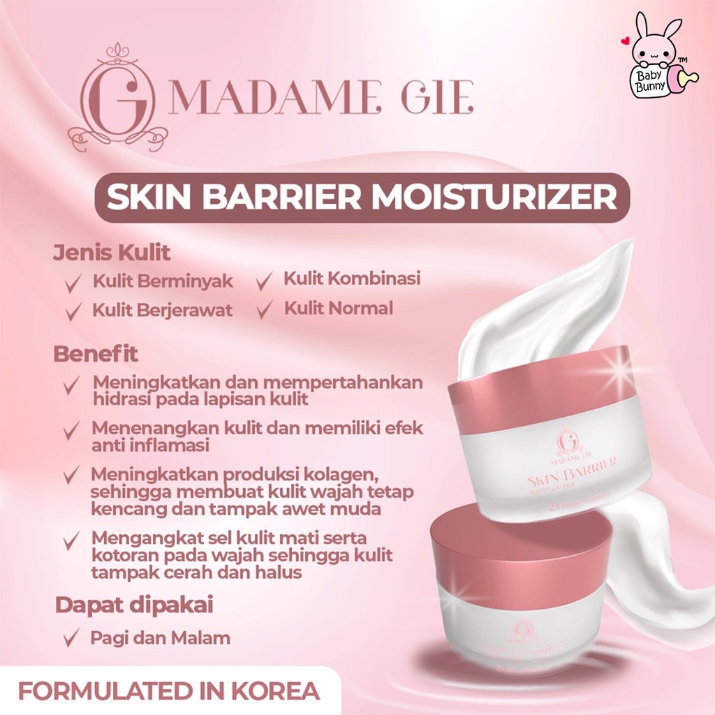 ❤ BELIA ❤ MADAME GIE Skin Barrier Series | Serum | Moisturizer | Skincare Pelembab | Skin Barrier | Ceramide | Bakuchi Extract | BPOM