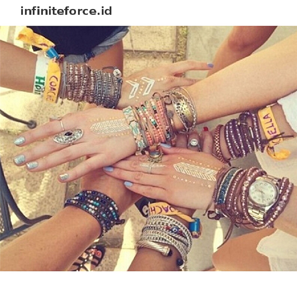 Infiniteforce.id Gelang Tangan Tali Kepang Handmade Gaya Boho Aksesoris Wanita