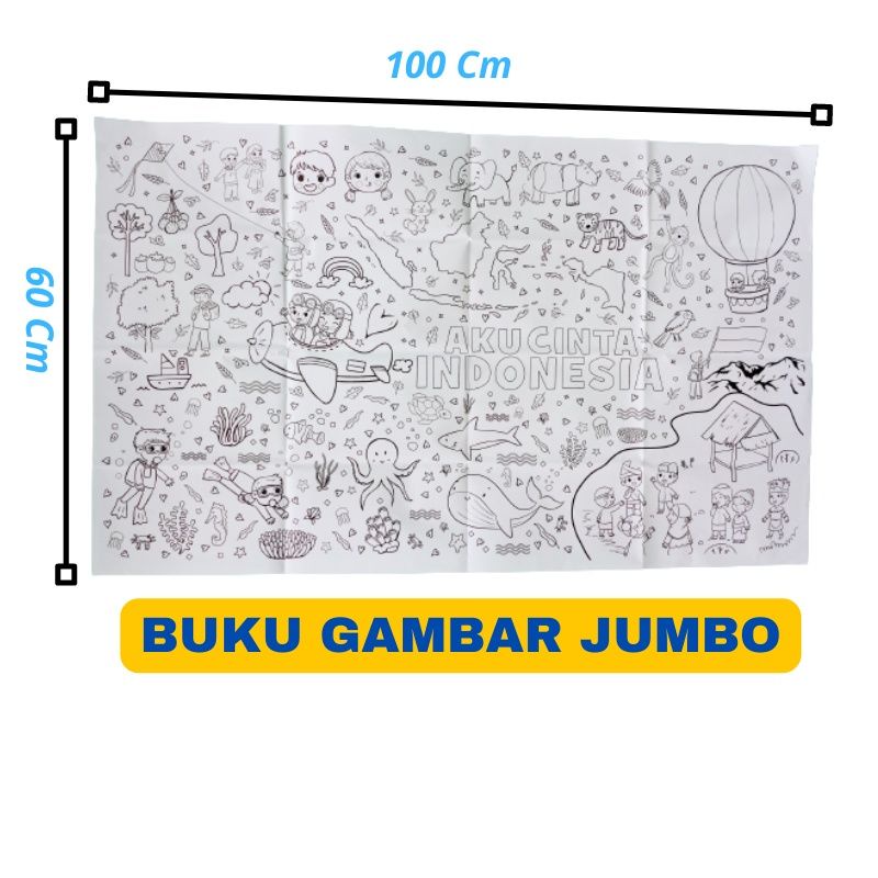 

kiddy.edustore - JUMBO COLORING SHEET AKU CINTA INDONESIA