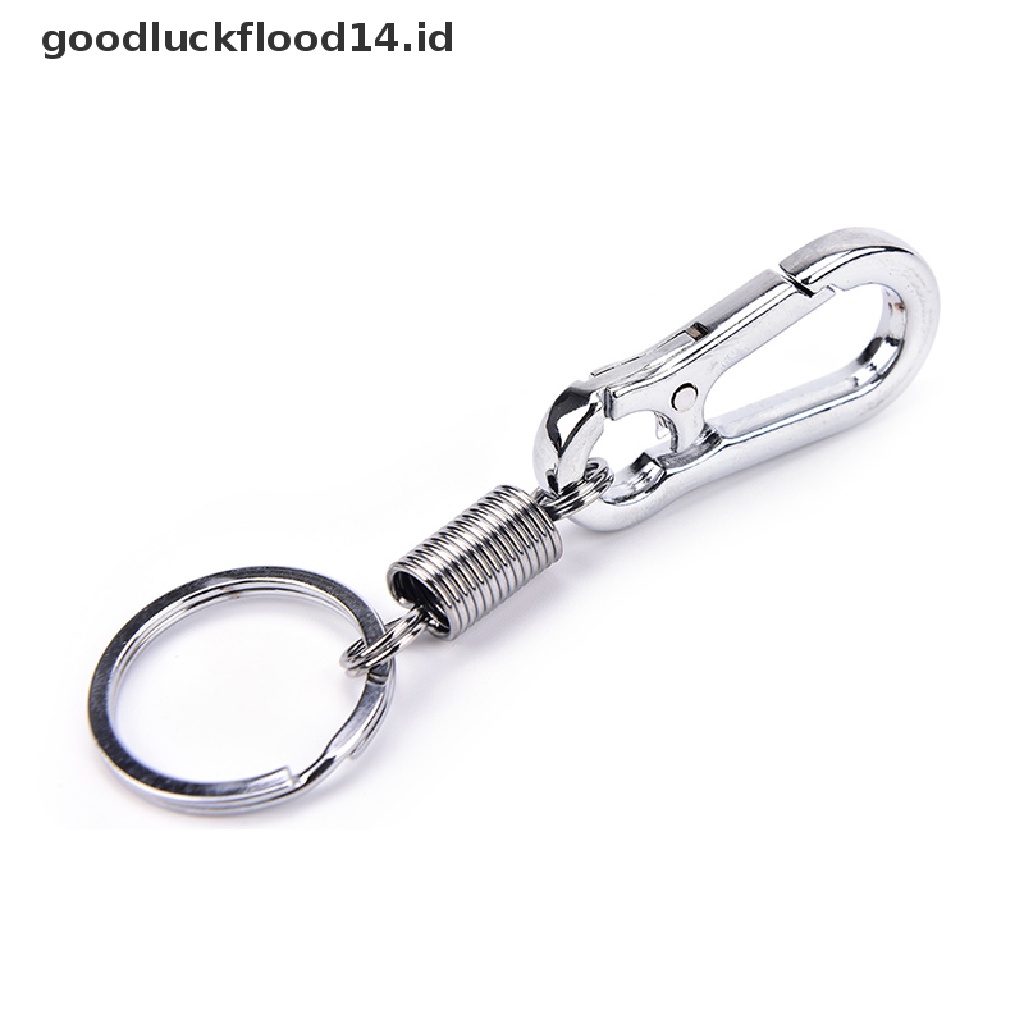 [OOID] 1pc Stainless steel Gourd Buckle carabiner keychain anti-lost buckle retractable ID