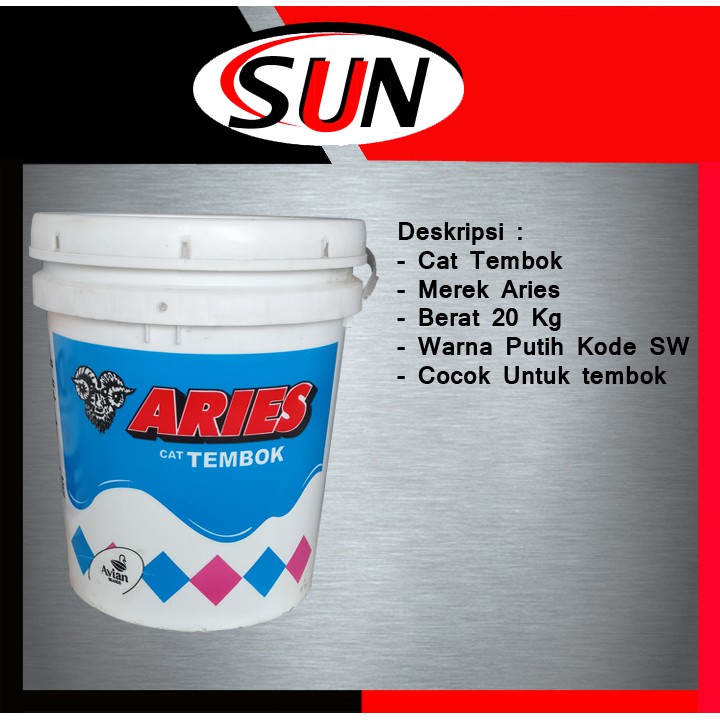 Cat Tembok Aries 20 Kg Sw Super White Putih Khusus Gojek Shopee Indonesia