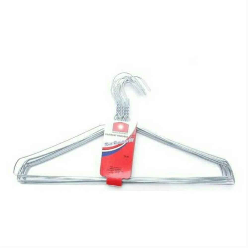 Gantungan Baju Anti Karat Jemuran Hanger Kawat Laundry Stainless Steel Isi 10pcs