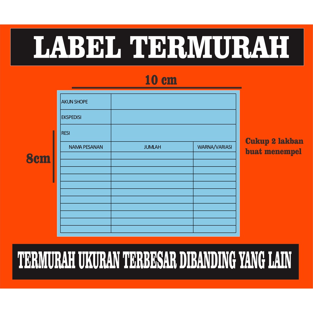 

isi 120 / blanko KIRIM /Label Pengiriman olshop murah I kertas