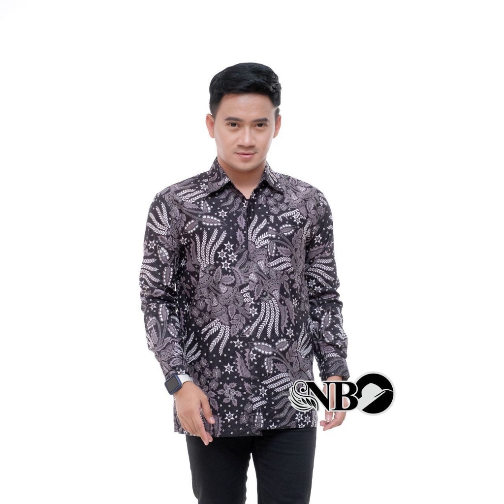 Kemeja Batik Pria Lengan Panjang M L XL XXL