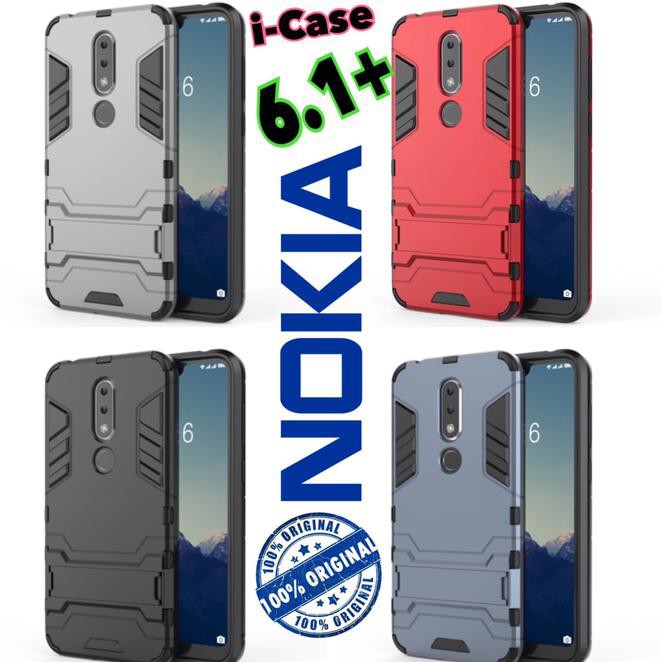 Nokia 6.1 Plus Case iron Armor - casing cover nokia 6.1 plus