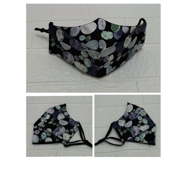 MASKER 3D 3PLY KAIN KATUN KUALITAS PREMIUM + STOPPER